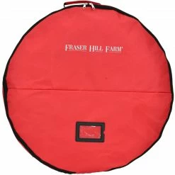 Fraser Hill Farm 30-In. Heavy-Duty Storage Bag For Medium Christmas Wreaths And Garlands, Red -Christmas store unnamed file 1018