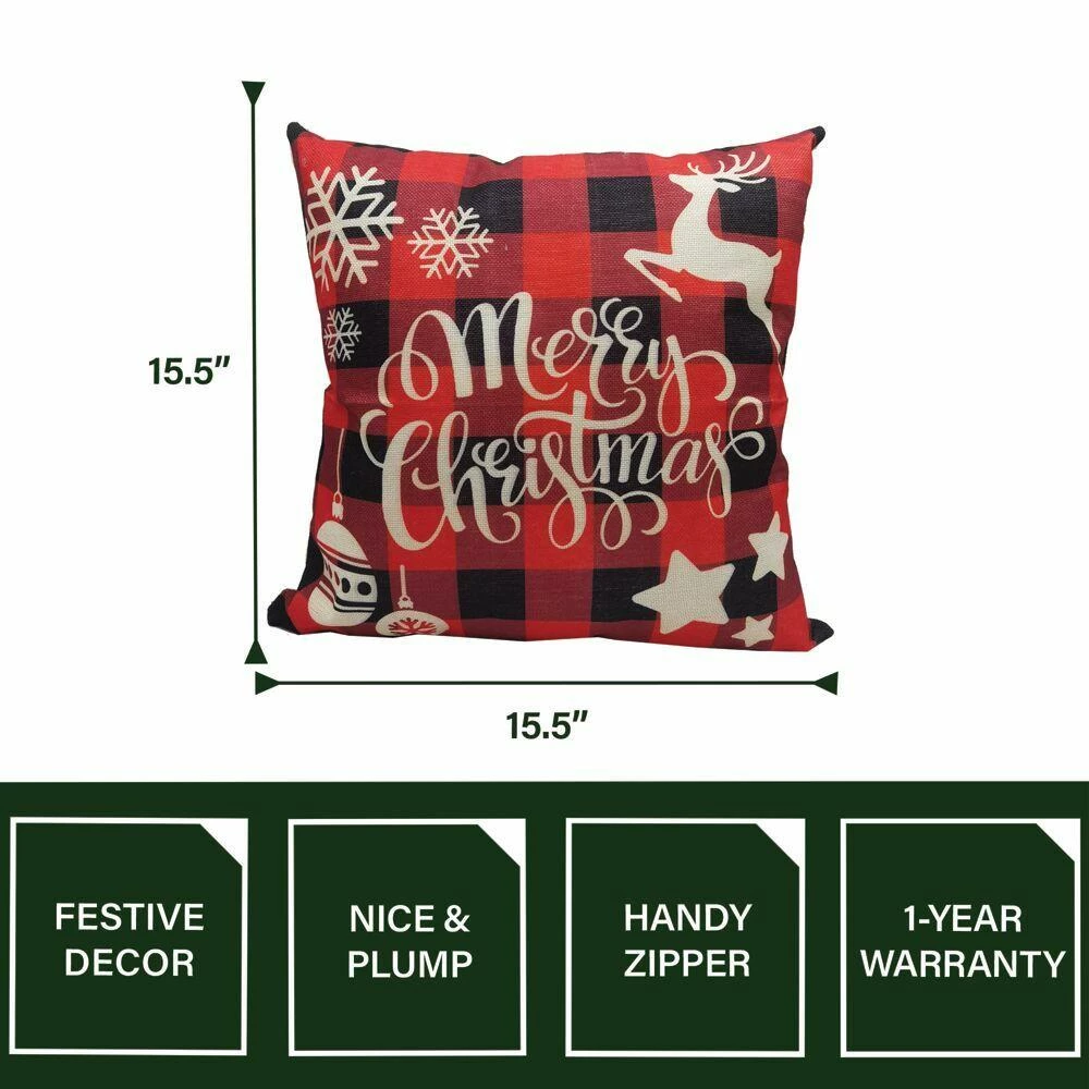 Fraser Hill Farm Assortment Of Four Christmas Accent Pillows - Series 3 4 Fraser Hill Farm Assortment Of Four Christmas Accent Pillows - Series 3 - Image 4