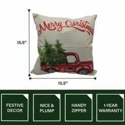 Fraser Hill Farm 15.5-In. Merry Christmas Indoor Accent Pillow, Retro Truck 9 Fraser Hill Farm 15.5-In. Merry Christmas Indoor Accent Pillow, Retro Truck -Christmas store unnamed file 1092