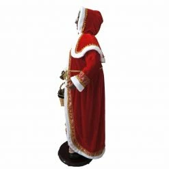 Fraser Hill Farm 58-In. Dancing African American Mrs. Claus W/ Hooded Cloak And Basket, Life-Size -Christmas store unnamed file 1173