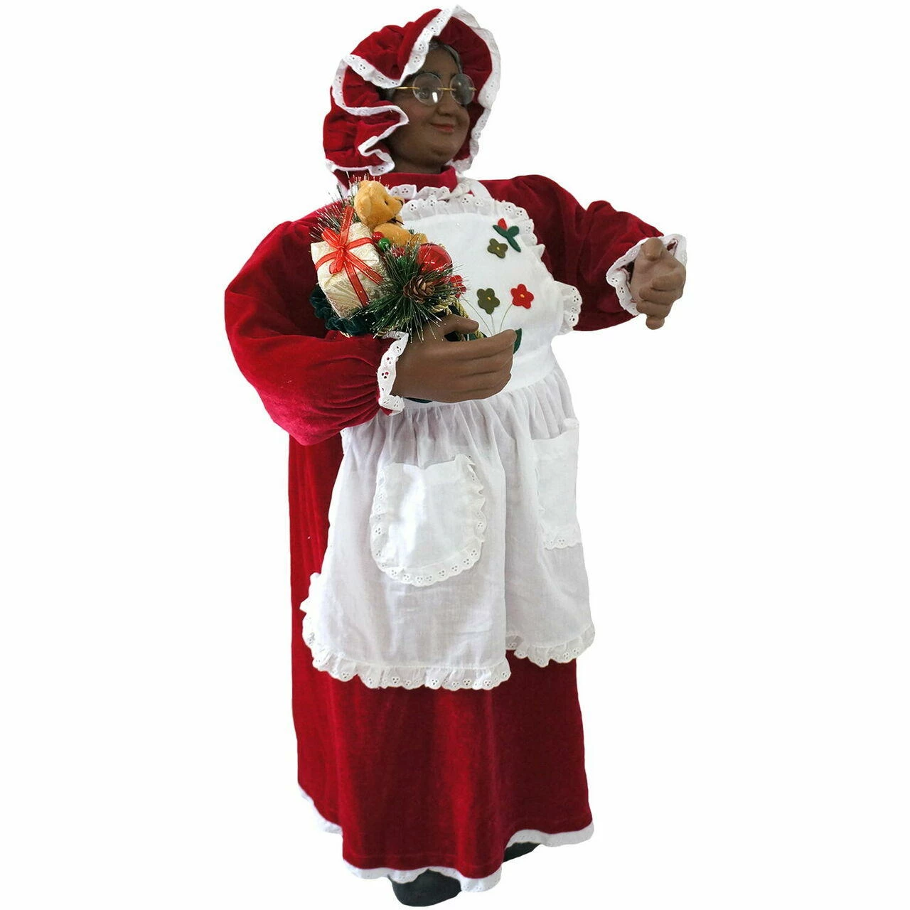 Fraser Hill Farm 3-Ft. Music And Motion African American Mrs. Claus With Apron - Animated Indoor 6 Fraser Hill Farm 3-Ft. Music And Motion African American Mrs. Claus With Apron - Animated Indoor - Image 6