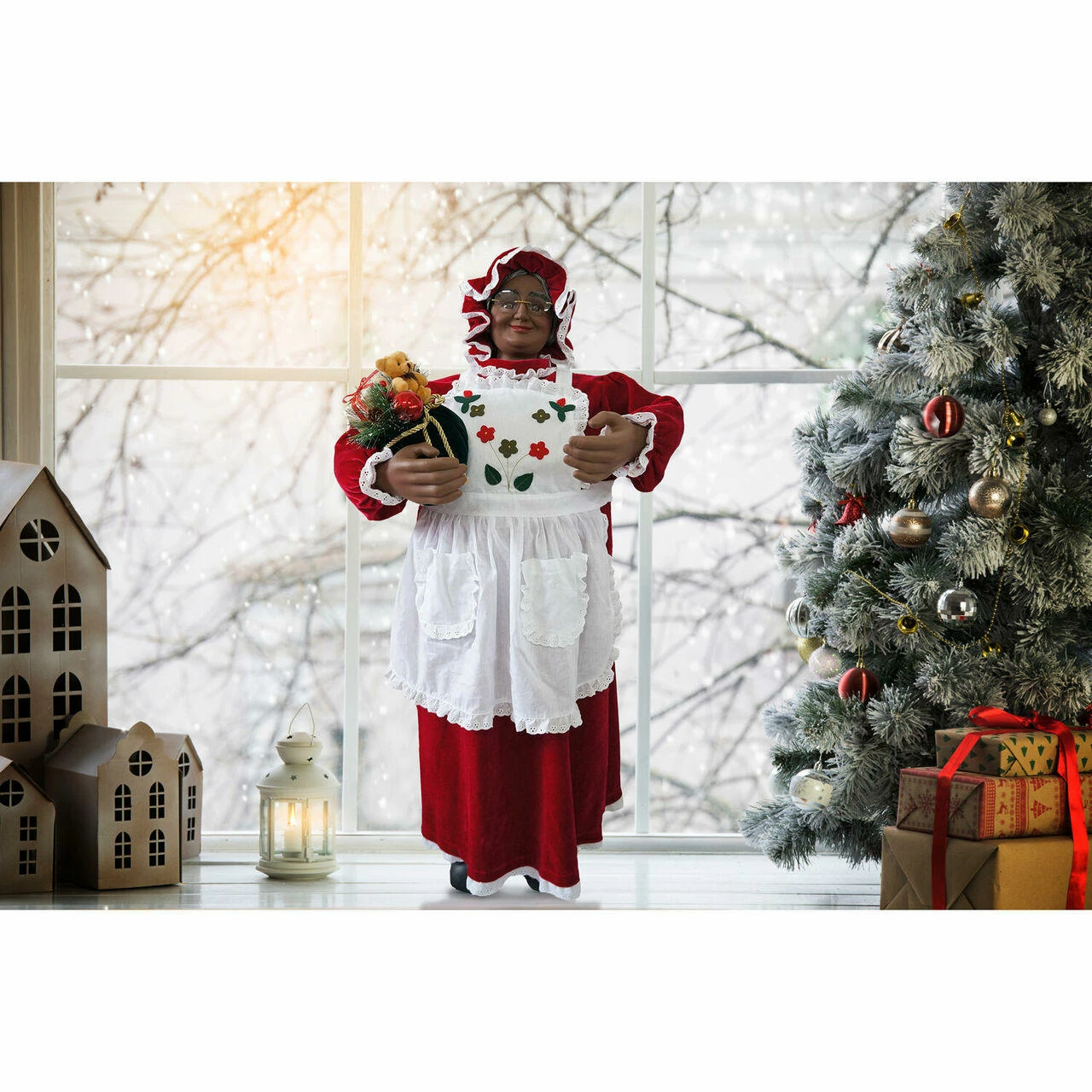 Fraser Hill Farm 3-Ft. Music And Motion African American Mrs. Claus With Apron - Animated Indoor 9 Fraser Hill Farm 3-Ft. Music And Motion African American Mrs. Claus With Apron - Animated Indoor - Image 9