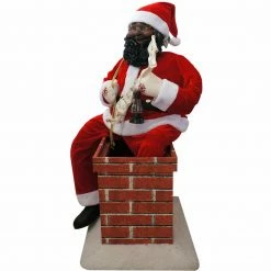 Fraser Hill Farm 48-In. Music And Motion African American Santa In Chimney, Life-Size Indoor Decor 18 Fraser Hill Farm 48-In. Music And Motion African American Santa In Chimney, Life-Size Indoor Decor -Christmas store unnamed file 1214