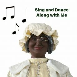 Fraser Hill Farm 58-In. African American Dancing Mrs. Claus With Gift And Basket -Christmas store unnamed file 1251