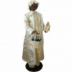Fraser Hill Farm 58-In. African American Dancing Mrs. Claus With Gift And Basket -Christmas store unnamed file 1256