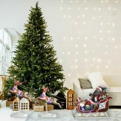 Fraser Hill Farm Oversized D?cor W/ LED Lights, African American Santa Sleigh, Reindeer 3-Pc Set -Christmas store unnamed file 1276