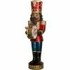Fraser Hill Farm 5-Ft. African American Nutcracker Playing Bass Drum W/ Moving Hands, Music, Timer, 15 LED Lights