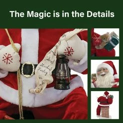 Fraser Hill Farm 48-In. Music And Motion Santa Claus In The Chimney -Christmas store unnamed file 1304