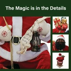 Fraser Hill Farm 48-In. Music And Motion Santa Claus In The Chimney -Christmas store unnamed file 1317