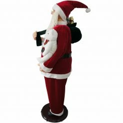 Fraser Hill Farm 58" Life-Size Dancing Santa With Teddy Bear -Christmas store unnamed file 1363