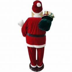 Fraser Hill Farm 58" Life-Size Dancing Santa With Teddy Bear -Christmas store unnamed file 1364