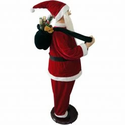 Fraser Hill Farm 58" Life-Size Dancing Santa With Teddy Bear -Christmas store unnamed file 1366