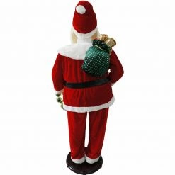 Fraser Hill Farm 58" Life-Size Dancing Santa With Wreath And Gift Sack -Christmas store unnamed file 1398