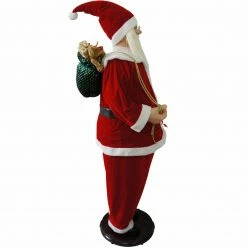 Fraser Hill Farm 58" Life-Size Dancing Santa With Wreath And Gift Sack -Christmas store unnamed file 1399