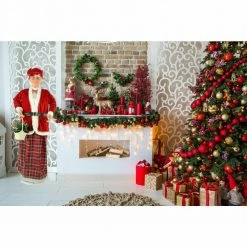Fraser Hill Farm 58" Life-Size Dancing Mrs. Claus With Basket -Christmas store unnamed file 1411