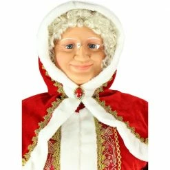 Fraser Hill Farm 58" Life-Size Dancing Mrs. Claus W/ Hooded Cloak And Basket -Christmas store unnamed file 1428