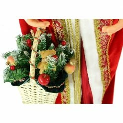 Fraser Hill Farm 58" Life-Size Dancing Mrs. Claus W/ Hooded Cloak And Basket -Christmas store unnamed file 1429