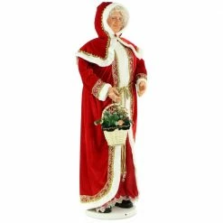 Fraser Hill Farm 58" Life-Size Dancing Mrs. Claus W/ Hooded Cloak And Basket -Christmas store unnamed file 1432