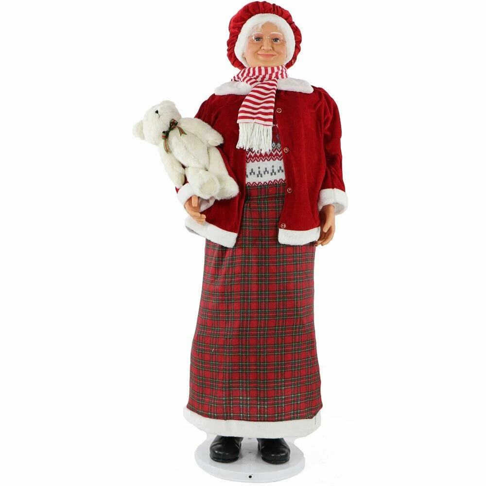 Fraser Hill Farm 58" Life-Size Dancing Mrs. Claus With Teddy Bear 1 Fraser Hill Farm 58" Life-Size Dancing Mrs. Claus With Teddy Bear
