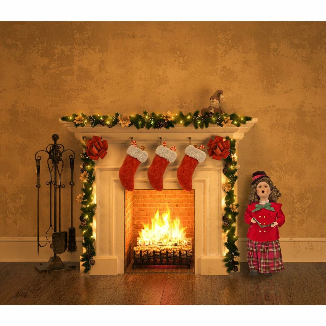 Fraser Hill Farm 19-In. Victorian Girl Christmas Caroler Figurine W/ Auburn Curls, Music, And Motion 6 Fraser Hill Farm 19-In. Victorian Girl Christmas Caroler Figurine W/ Auburn Curls, Music, And Motion - Image 6