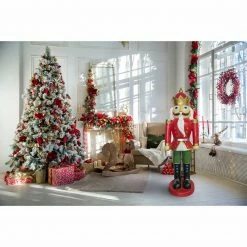 Fraser Hill Farm 5-Ft. Nutcracker King, Resin Statue W/ LED Lights, Indoor Or Covered Outdoor -Christmas store unnamed file 1466