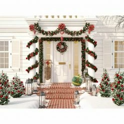 Fraser Hill Farm 18-In. Green Resin Oversized Christmas Ornament W/ Snowflake Pattern And LED Lights -Christmas store unnamed file 1530