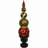 Fraser Hill Farm 50-In. Resin Ball And Finial Topiary In A Black Pedestal Urn - Indoor Or Outdoor