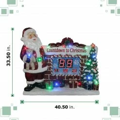 Fraser Hill Farm Musical Countdown Clock W/ Santa, Tree, Presents W/ Long-Lasting LED Lights -Christmas store unnamed file 1544