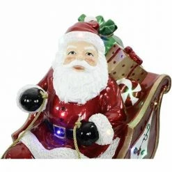 Fraser Hill Farm Santa Sleigh And Flying Reindeer 3-Piece Set W/ Long-Lasting LED Lights -Christmas store unnamed file 1576