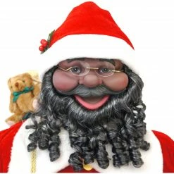 Fraser Hill Farm 58-In. African American Dancing Santa With Toy Sack And Faux Lantern, Animated Christmas Decorations, Holiday Home Décor -Christmas store unnamed file 1608