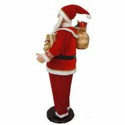Fraser Hill Farm 58-In. Dancing Santa With Toy Sack, Teddy Bear, And Wrapped Gifts, Animated Christmas Decorations, Holiday Home Décor -Christmas store unnamed file 1651
