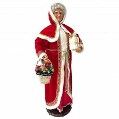 Fraser Hill Farm 58-In. Dancing Mrs. Claus With Hooded Cloak, Gift And Basket, Animated Christmas Decorations, Holiday Home Décor -Christmas store unnamed file 1665