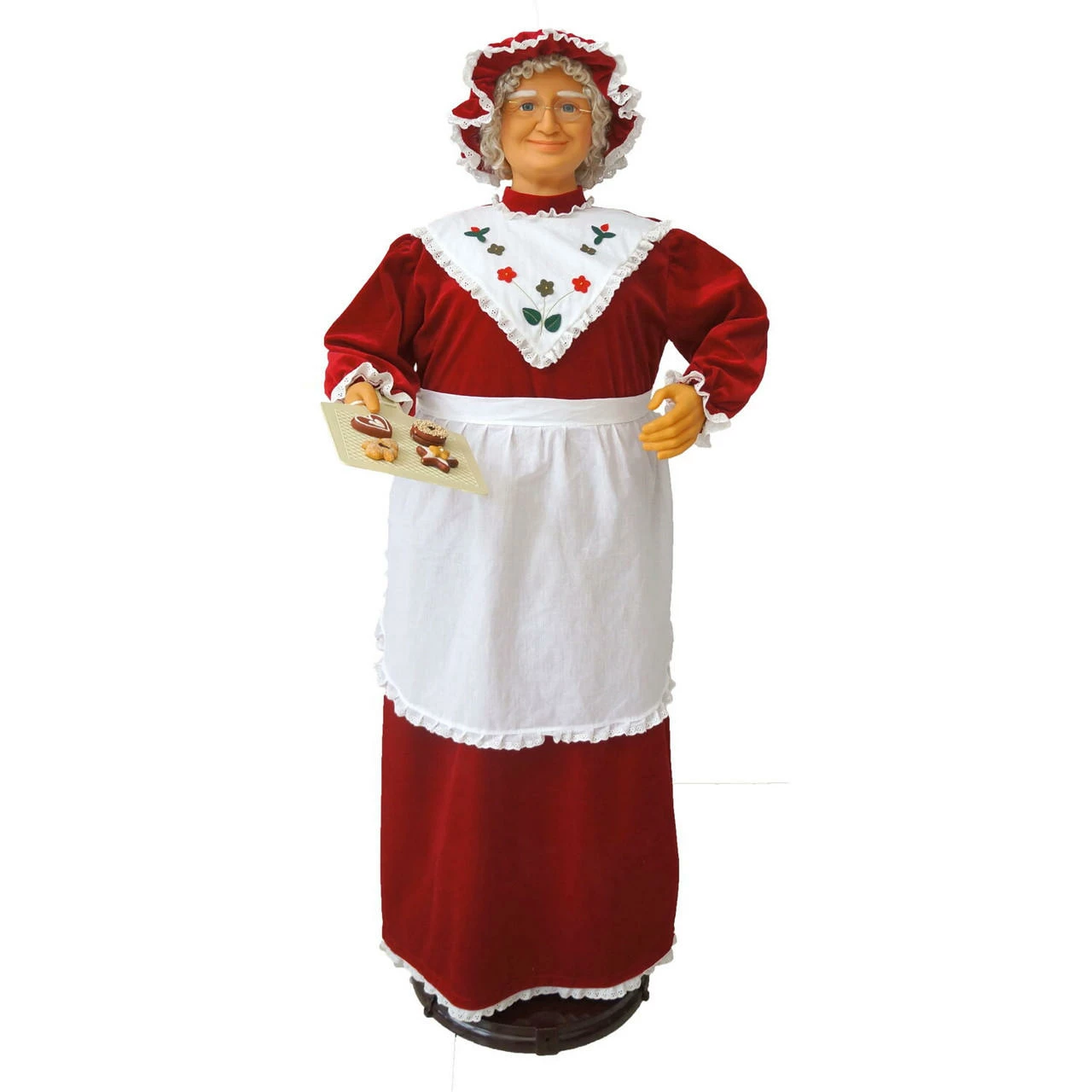 Fraser Hill Farm 58-In. Dancing Mrs. Claus With Baking Apron And Cookies, Animated Christmas Decorations, Holiday Home Décor 1 Fraser Hill Farm 58-In. Dancing Mrs. Claus With Baking Apron And Cookies, Animated Christmas Decorations, Holiday Home Décor