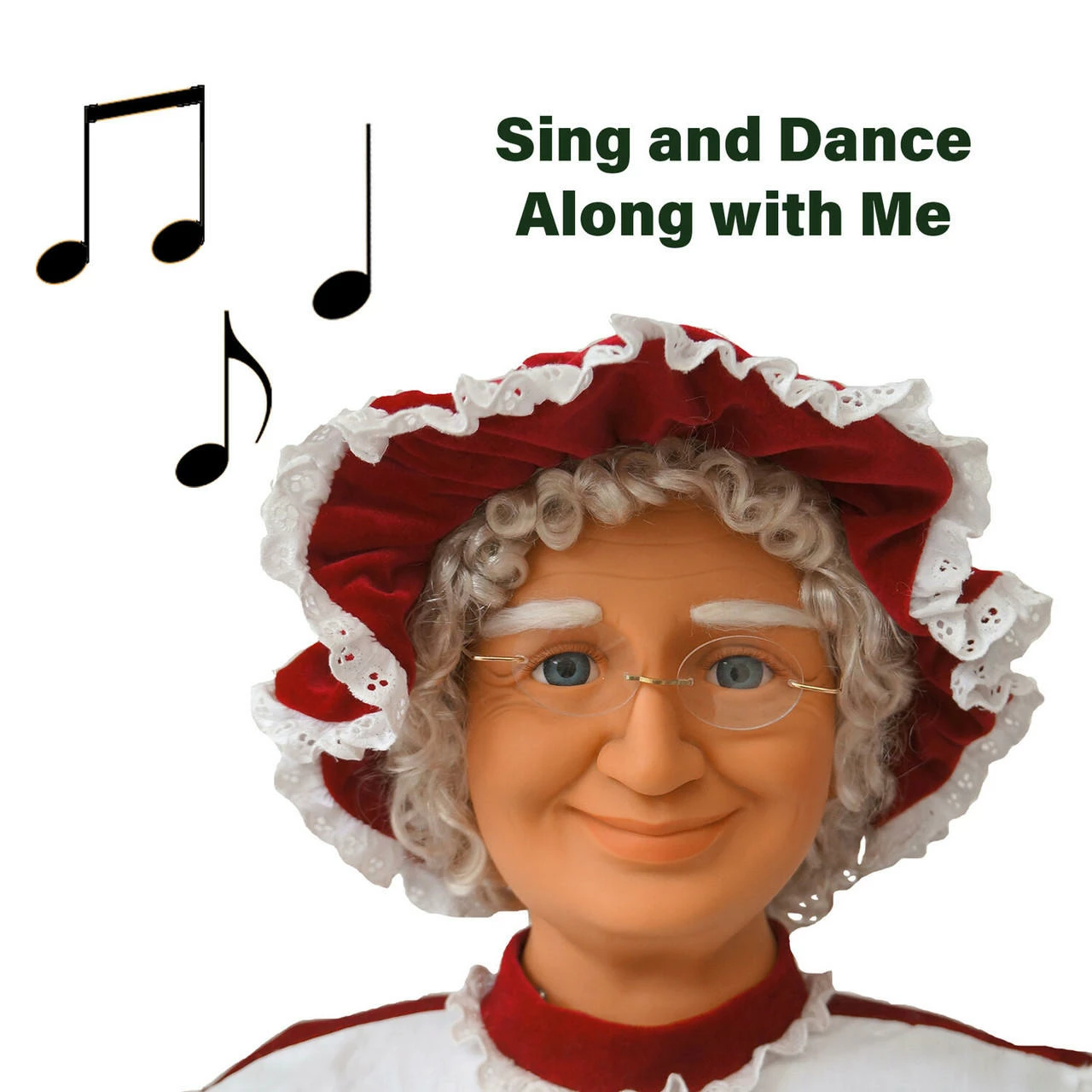 Fraser Hill Farm 58-In. Dancing Mrs. Claus With Baking Apron And Cookies, Animated Christmas Decorations, Holiday Home Décor 2 Fraser Hill Farm 58-In. Dancing Mrs. Claus With Baking Apron And Cookies, Animated Christmas Decorations, Holiday Home Décor - Image 2