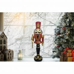 Fraser Hill Farm Christmas Time 3-Ft. Red Nutcracker Toy Soldier, Resin Figurine W/ LED Lights 11 Fraser Hill Farm Christmas Time 3-Ft. Red Nutcracker Toy Soldier, Resin Figurine W/ LED Lights -Christmas store unnamed file 1713