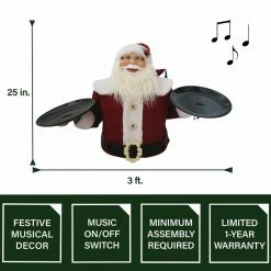 Fraser Hill Farm 3-Ft. Wide Musical Santa Claus With 2 Serving Plates - Christmas Holiday Indoor 10 Fraser Hill Farm 3-Ft. Wide Musical Santa Claus With 2 Serving Plates - Christmas Holiday Indoor -Christmas store unnamed file 1742
