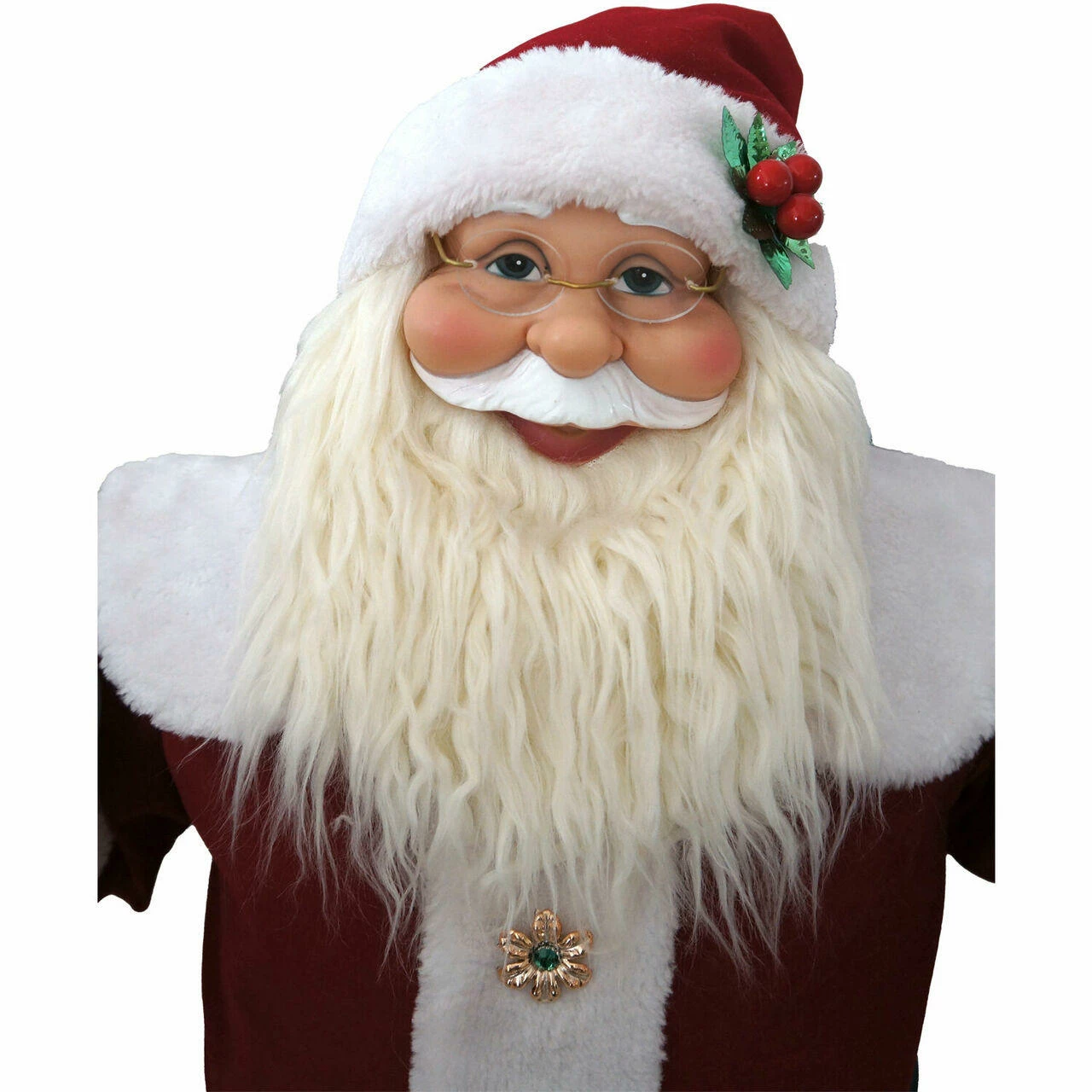 Fraser Hill Farm 3-Ft. Wide Musical Santa Claus With 2 Serving Plates - Christmas Holiday Indoor 4 Fraser Hill Farm 3-Ft. Wide Musical Santa Claus With 2 Serving Plates - Christmas Holiday Indoor - Image 4