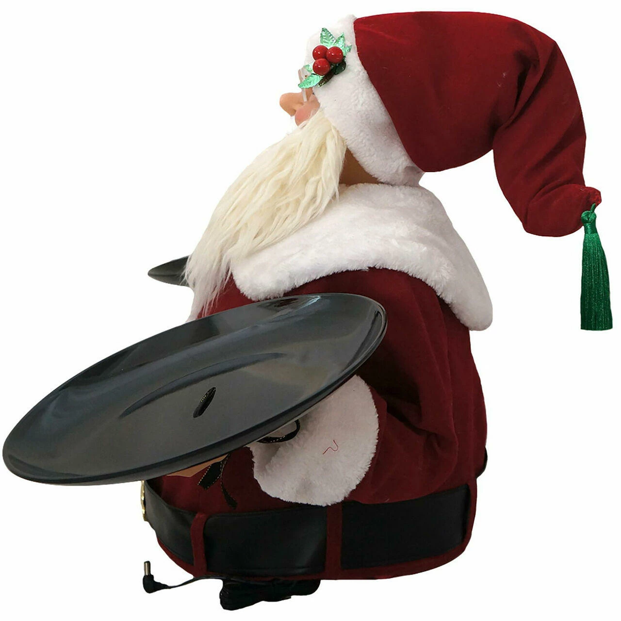 Fraser Hill Farm 3-Ft. Wide Musical Santa Claus With 2 Serving Plates - Christmas Holiday Indoor 7 Fraser Hill Farm 3-Ft. Wide Musical Santa Claus With 2 Serving Plates - Christmas Holiday Indoor - Image 7