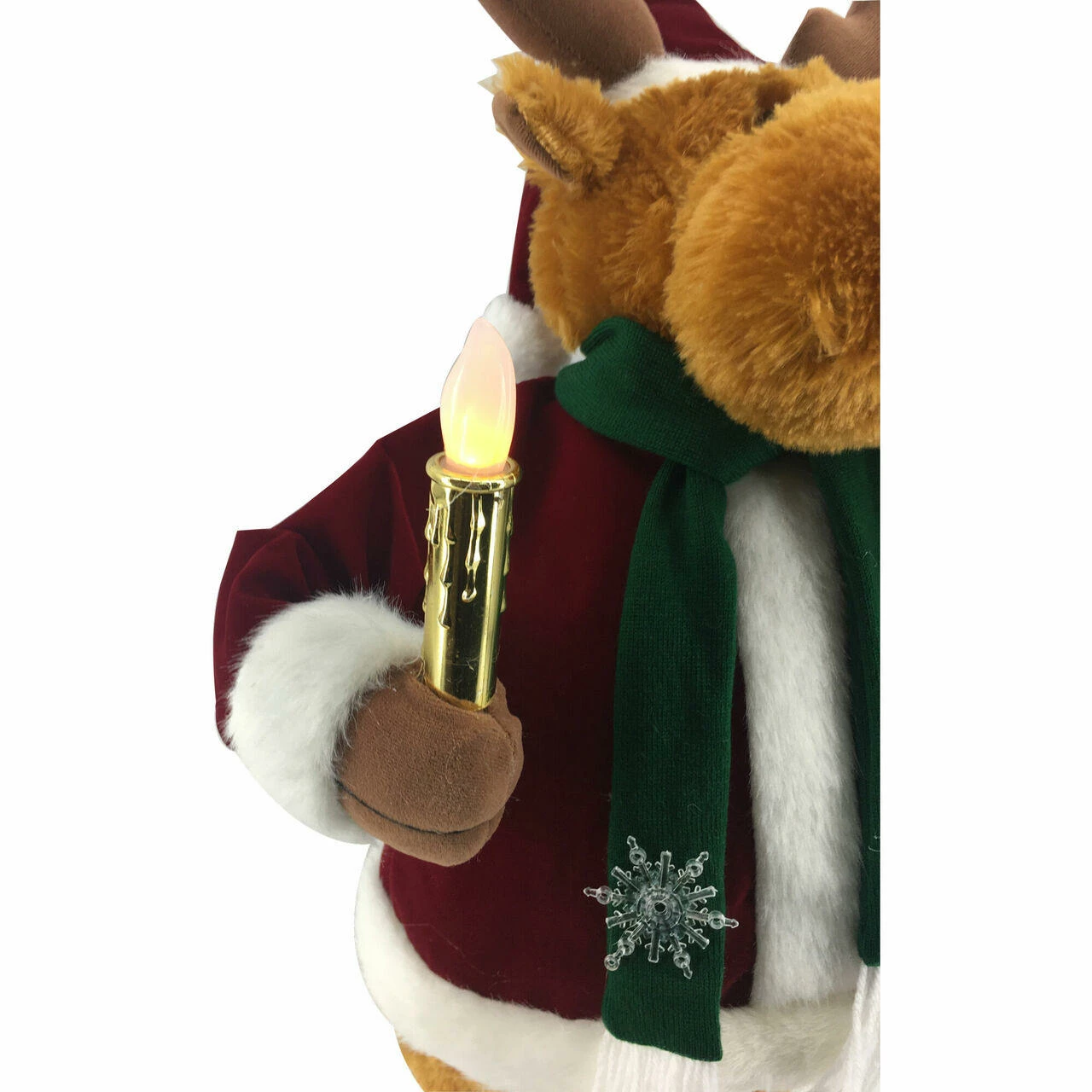 Fraser Hill Farm 24-In. Reindeer Figurine W/ Lighted Candle, Pine Tree, Animation, Music (8 Songs) 2 Fraser Hill Farm 24-In. Reindeer Figurine W/ Lighted Candle, Pine Tree, Animation, Music (8 Songs) - Image 2