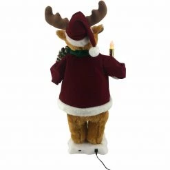 Fraser Hill Farm 24-In. Reindeer Figurine W/ Lighted Candle, Pine Tree, Animation, Music (8 Songs) 10 Fraser Hill Farm 24-In. Reindeer Figurine W/ Lighted Candle, Pine Tree, Animation, Music (8 Songs) -Christmas store unnamed file 1751