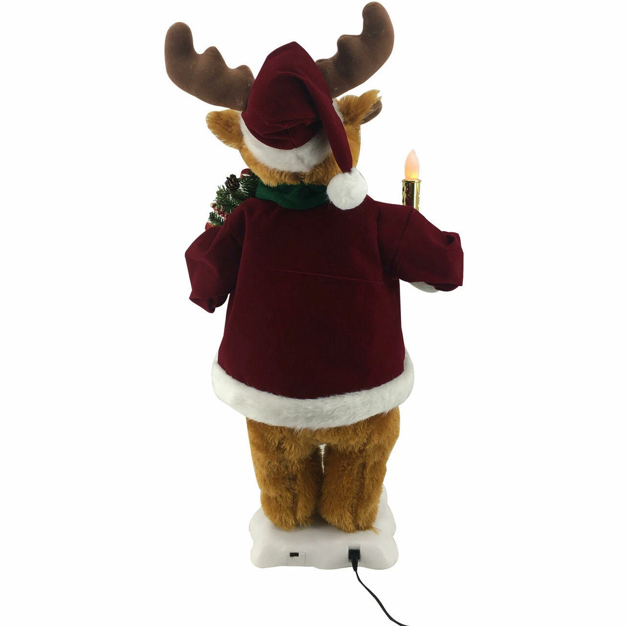 Fraser Hill Farm 24-In. Reindeer Figurine W/ Lighted Candle, Pine Tree, Animation, Music (8 Songs) 4 Fraser Hill Farm 24-In. Reindeer Figurine W/ Lighted Candle, Pine Tree, Animation, Music (8 Songs) - Image 4