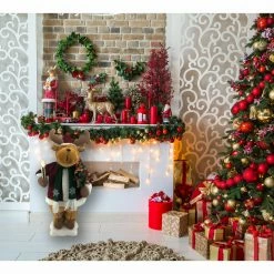 Fraser Hill Farm 24-In. Reindeer Figurine W/ Lighted Candle, Pine Tree, Animation, Music (8 Songs) 12 Fraser Hill Farm 24-In. Reindeer Figurine W/ Lighted Candle, Pine Tree, Animation, Music (8 Songs) -Christmas store unnamed file 1753