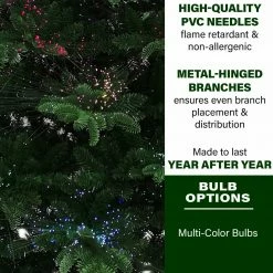 Fraser Hill Farm Indoor Or Outdoor 6.5-Ft. Green Fiber Optic Pre-lit Christmas Tree -Christmas store unnamed file 178