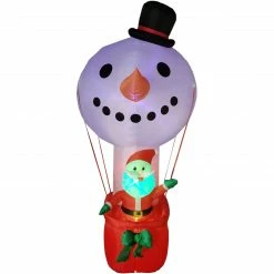 Fraser Hill Farm 9-Ft. Multi-Color Pre-Lit Inflatable Santa In Snowman Hot Air Balloon -Christmas store unnamed file 1806