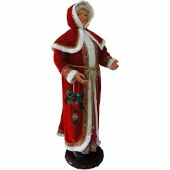 Fraser Hill Farm 58-In. Dancing Mrs. Claus With Hooded Cloak And Faux Lantern, Life-Size -Christmas store unnamed file 1850