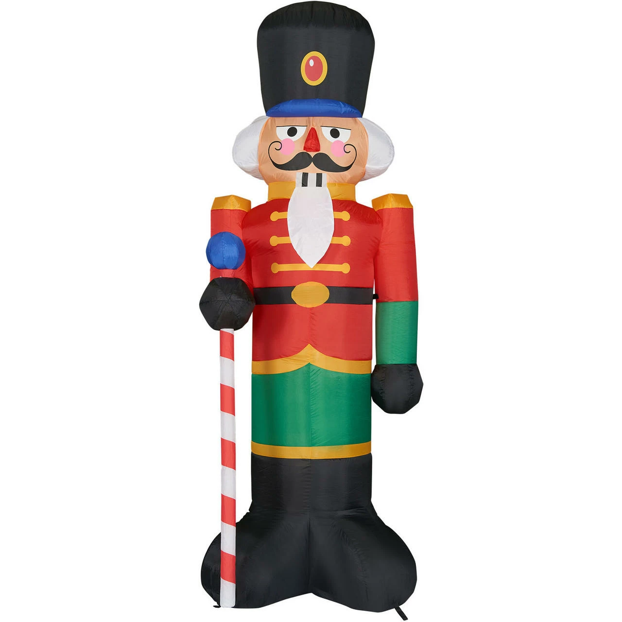 Fraser Hill Farm 10-Ft. Tall Traditional Nutcracker, Inflatable With Lights And Storage Bag 1 Fraser Hill Farm 10-Ft. Tall Traditional Nutcracker, Inflatable With Lights And Storage Bag