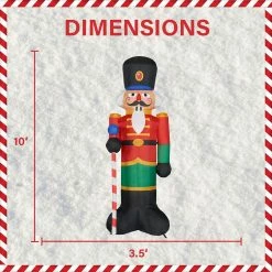 Fraser Hill Farm 10-Ft. Tall Traditional Nutcracker, Inflatable With Lights And Storage Bag 16 Fraser Hill Farm 10-Ft. Tall Traditional Nutcracker, Inflatable With Lights And Storage Bag -Christmas store unnamed file 1861