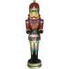 Fraser Hill Farm 5-Ft. Life-Size Nutcracker Playing Snare Drum W/Moving Hands, Music, Timer, And 20 LED Lights