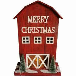 Fraser Hill Farm Woodland 7-Piece Decorating Kit: Tree Shelf, Lighted Barn, Train, Wall Sign, Snowman, 2 Ornaments -Christmas store unnamed file 1925