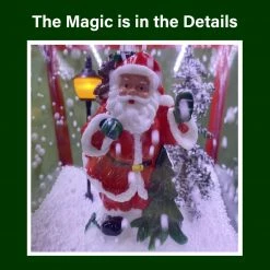 Fraser Hill Farm Let It Snow Series 71-In. Musical Street Lamp In Red With Santa Scene, 2 Signs, Cascading Snow, And Christmas Carols -Christmas store unnamed file 1988